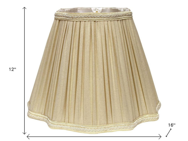 Taupe Shantung Silk Square Lamp Shade