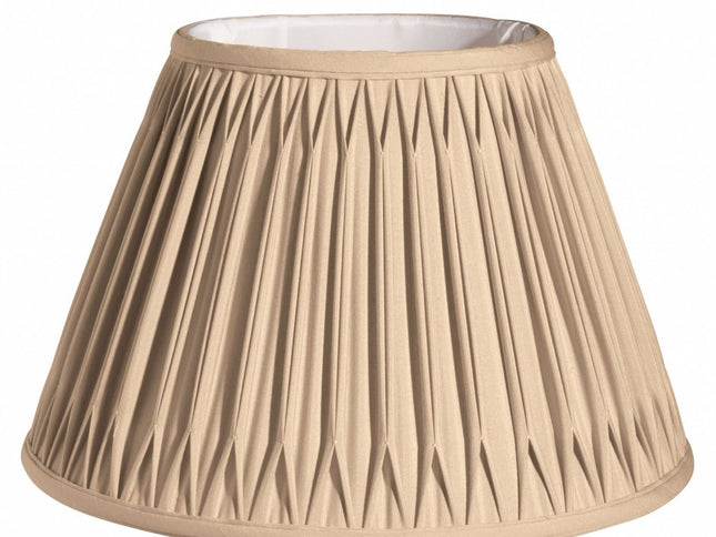 Gold Shantung Silk Pleated Bell Lamp Shade