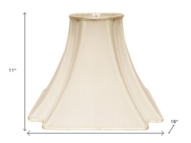 Ivory Shantung Silk Square Lamp Shade