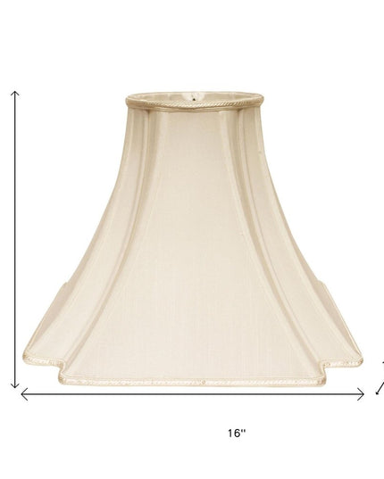 Ivory Shantung Silk Square Lamp Shade