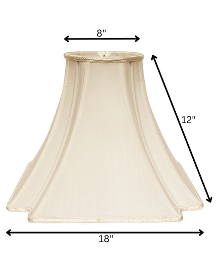 Ivory Shantung Silk Square Lamp Shade