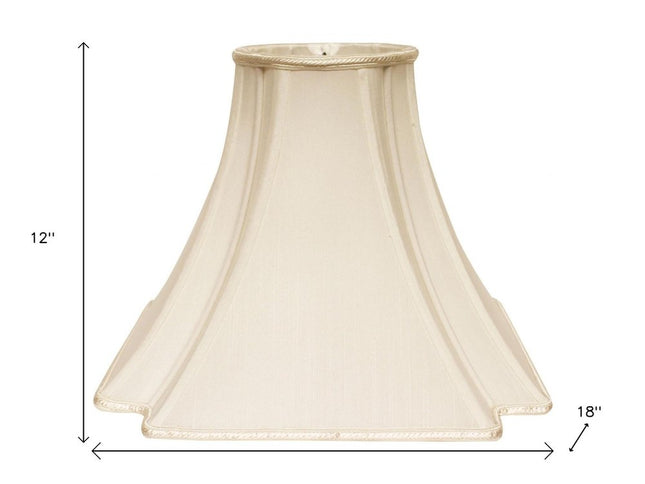 Ivory Shantung Silk Square Lamp Shade