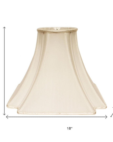 Ivory Shantung Silk Square Lamp Shade