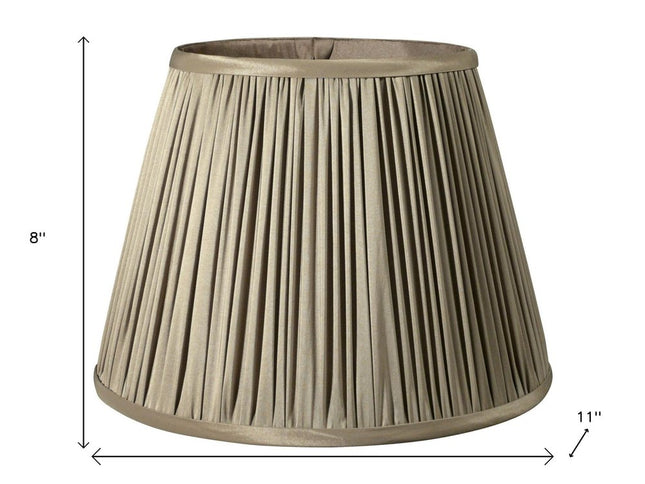 Ash Gray Taffeta Pleated Empire Lamp Shade