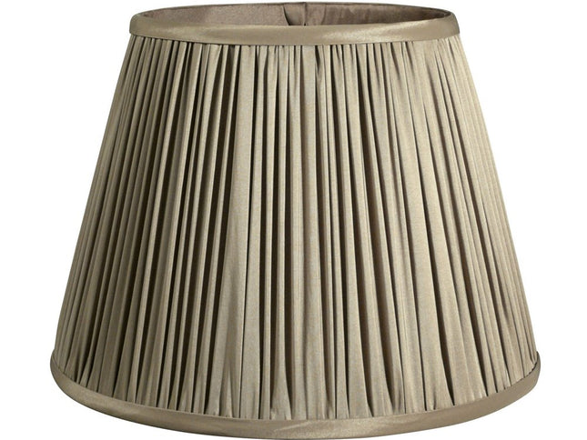 16" Ash Slanted Pleated Tafetta Lampshade