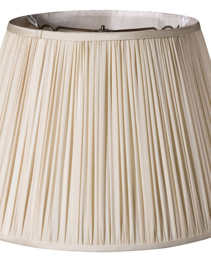 Cream Taffeta Pleated Empire Lamp Shade