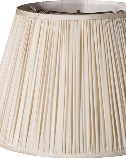 Cream Taffeta Pleated Empire Lamp Shade