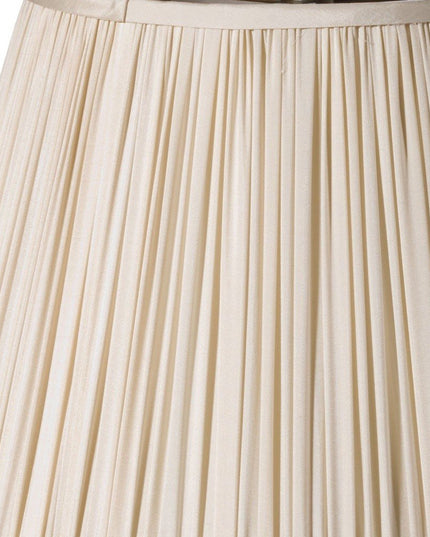 Cream Taffeta Pleated Empire Lamp Shade