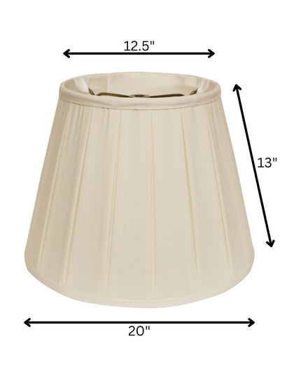 20" Ivory Slanted English Box Shantung Lampshade