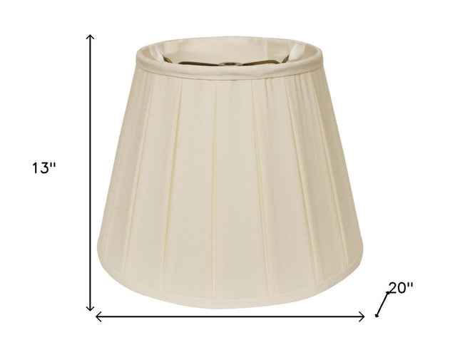 20" Ivory Slanted English Box Shantung Lampshade