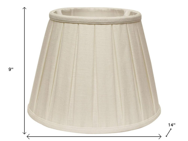 White Linen Pleated Empire Lamp Shade