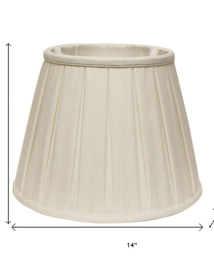 White Linen Pleated Empire Lamp Shade