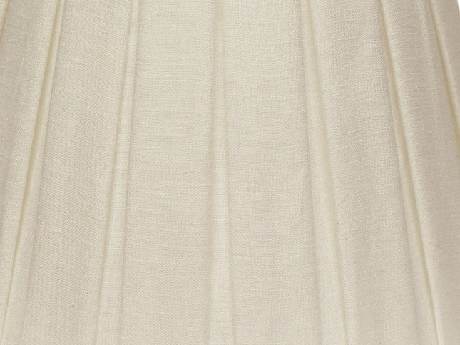 White Linen Pleated Empire Lamp Shade