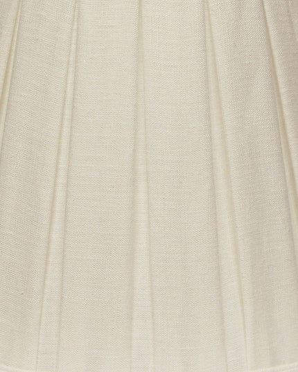 White Linen Pleated Empire Lamp Shade