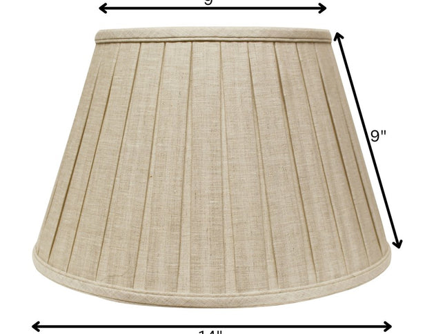 Cream Linen Pleated Empire Lamp Shade