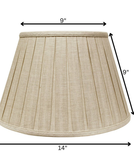 Cream Linen Pleated Empire Lamp Shade