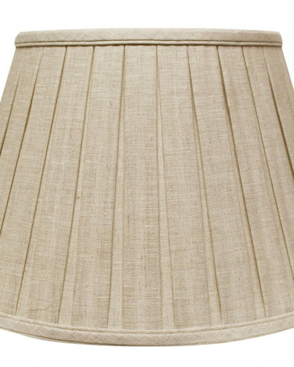 Cream Linen Pleated Empire Lamp Shade