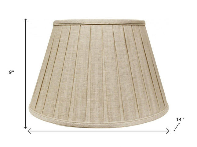 Cream Linen Pleated Empire Lamp Shade