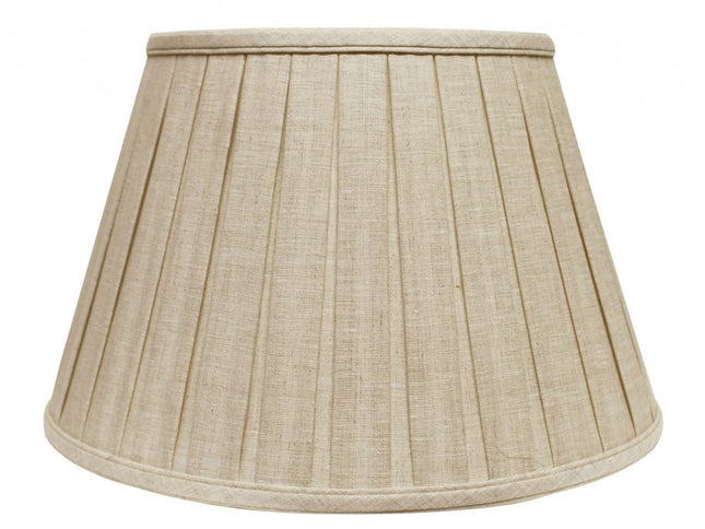 Cream Linen Pleated Empire Lamp Shade