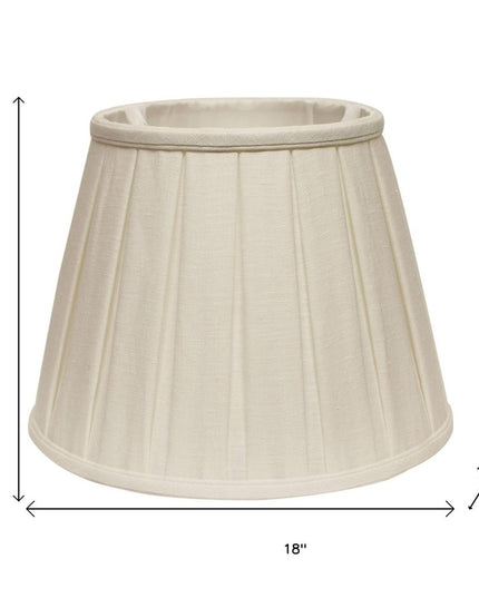 White Linen Pleated Empire Lamp Shade
