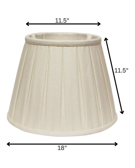 White Linen Pleated Empire Lamp Shade