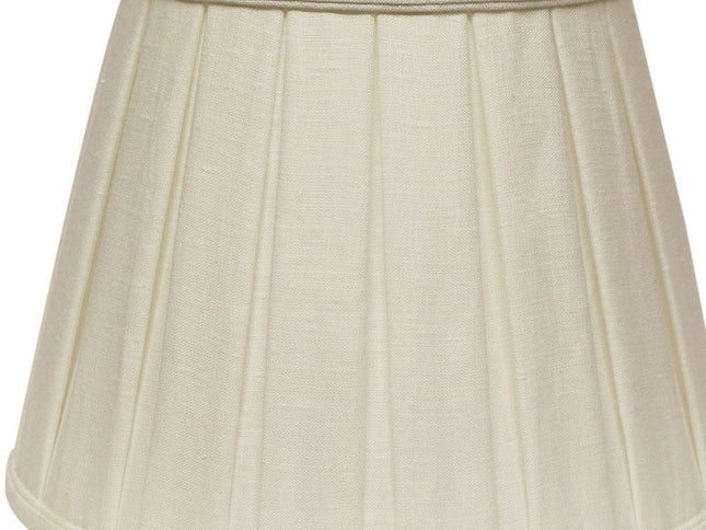 White Linen Pleated Empire Lamp Shade