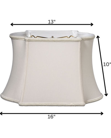 16" Cream Premium Oblong Shantung Lampshade