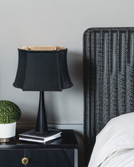 16" Black with Bronze Lining Premium Oblong Shantung Lampshade