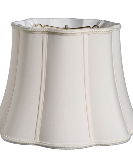 14" Cream Melon Scallop Shantung Lampshade