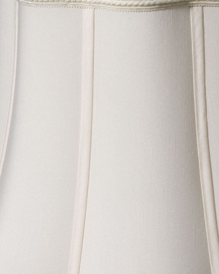 14" Cream Melon Scallop Shantung Lampshade