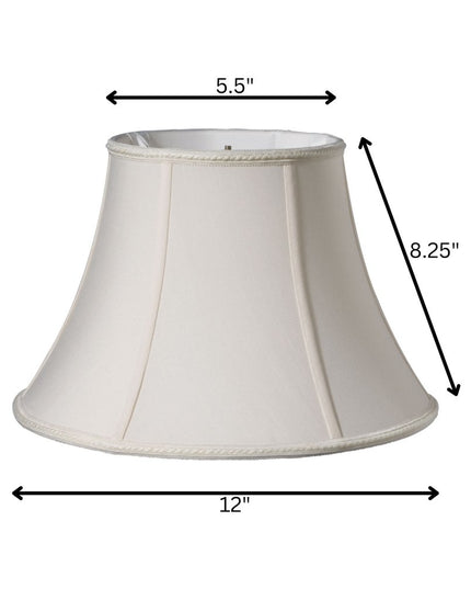 Cream Shantung Silk Oval Lamp Shade