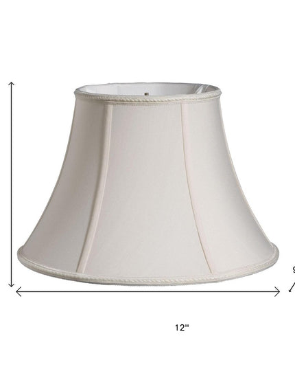 Cream Shantung Silk Oval Lamp Shade