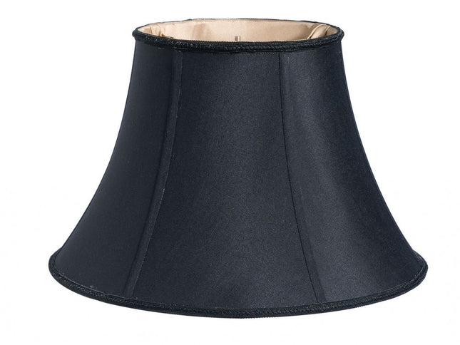 Black Shantung Silk Oval Lamp Shade