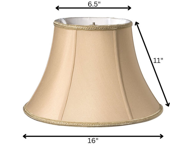 Gold Shantung Silk Oval Lamp Shade