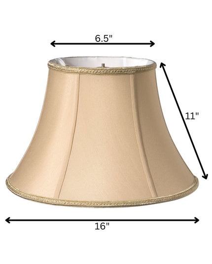 Gold Shantung Silk Oval Lamp Shade