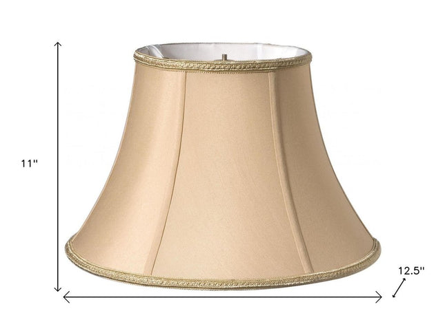 Gold Shantung Silk Oval Lamp Shade