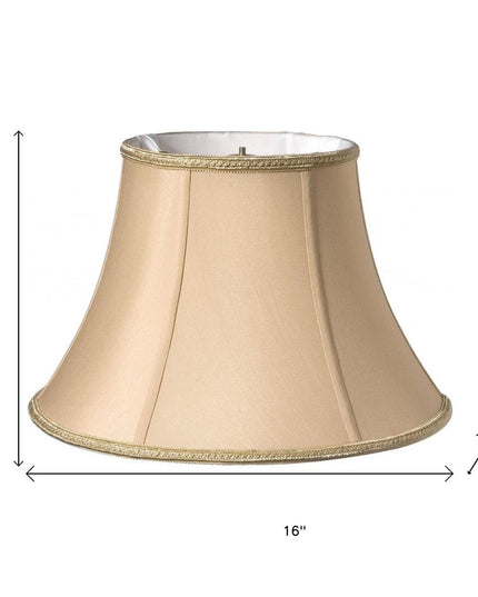 Gold Shantung Silk Oval Lamp Shade