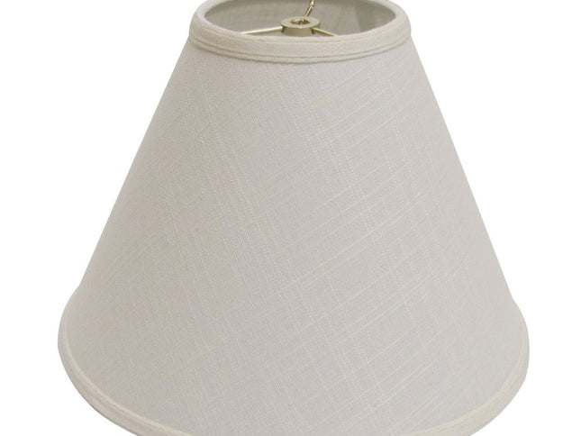 Off White Linen Print Cone Lamp Shade