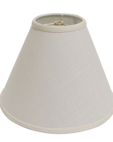 Off White Linen Print Cone Lamp Shade