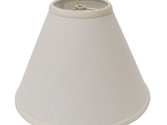 Off White Linen Print Cone Lamp Shade