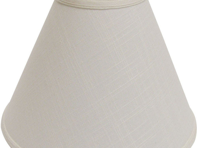 Off White Linen Print Cone Lamp Shade