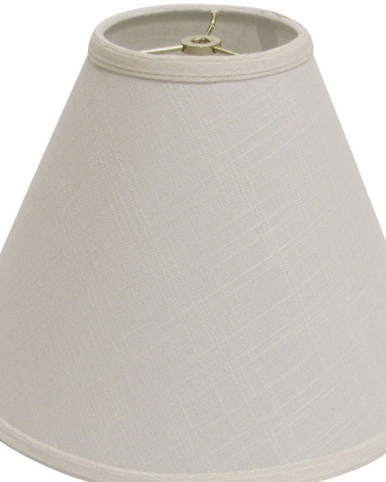 Off White Linen Print Cone Lamp Shade