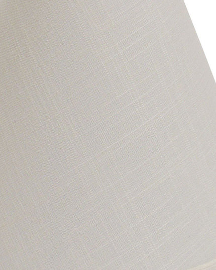 Off White Linen Print Cone Lamp Shade