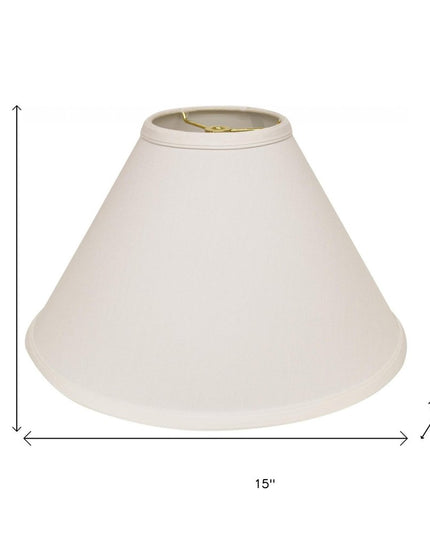 White No Slub Innsbruck Cone Lamp Shade