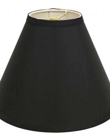 Black Shantung Silk Cone Lamp Shade