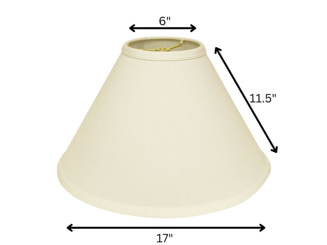 Ivory No Slub Innsbruck Cone Lamp Shade
