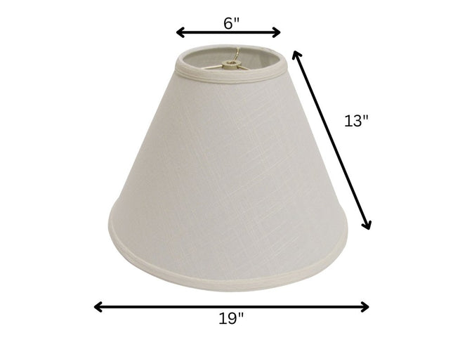 Off White Linen Cone Lamp Shade