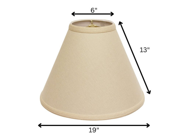 Beige Linen Cone Lamp Shade