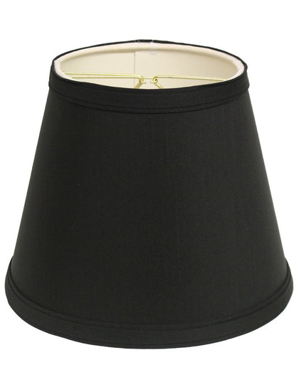 Black Shantung Silk Empire Lamp Shade
