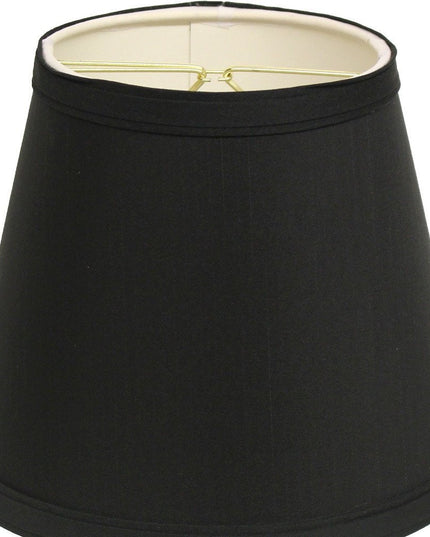 Black Shantung Silk Empire Lamp Shade